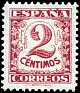 Spain 1936 Numeros 2 CTS Castaño Rojizo Edifil 803